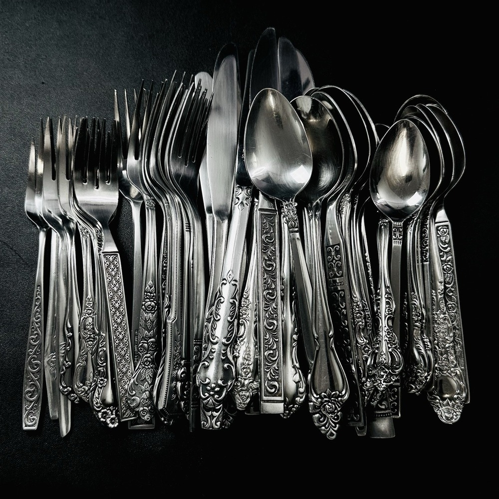 40 Vtg Stainless Flatware Mismatched Japan EKCO National Interpur Oneida Mixed - Picture 16 of 16